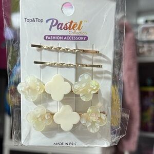 Pastel Collection Bobby Pin Hair Clips - Gold and Cream